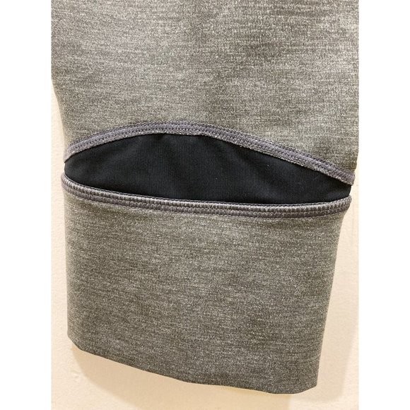 ASICS Athletic Pants Size L Gray Black Running Workout Yoga Logo‎ Elastic Waist - Picture 6 of 9